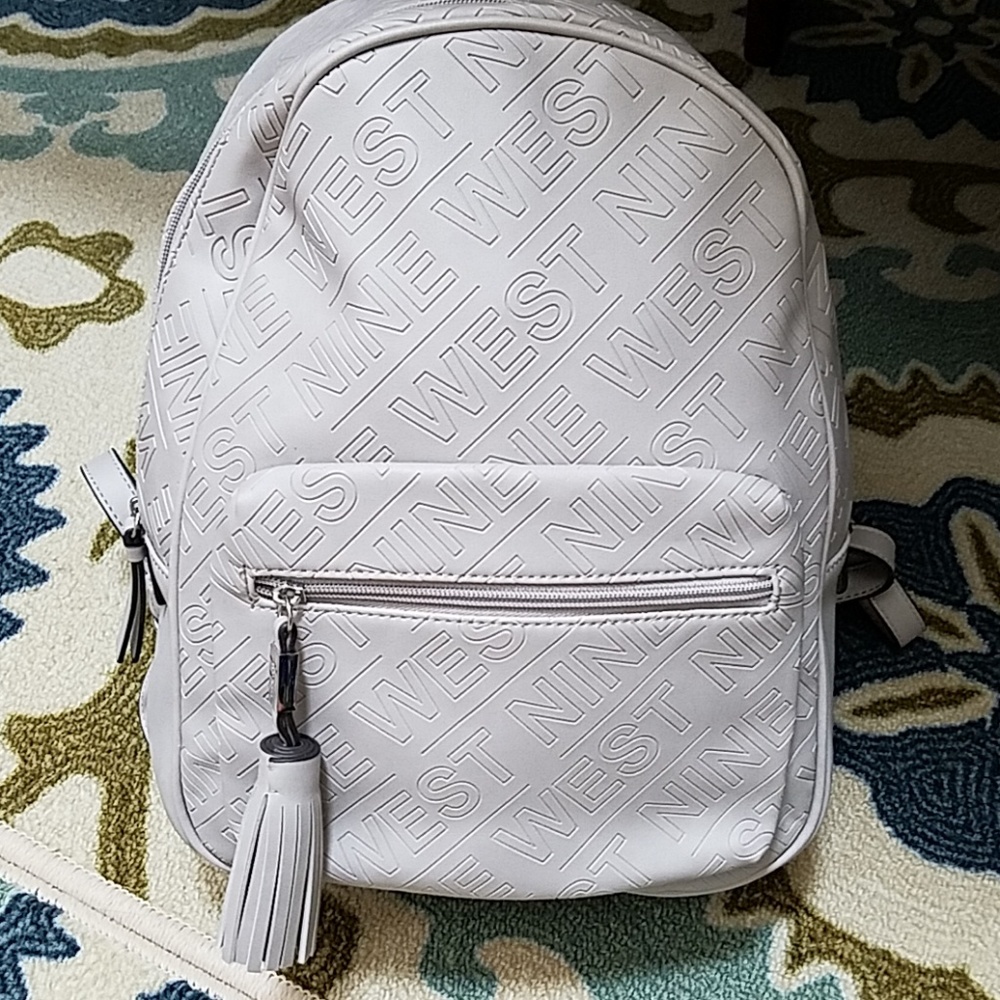 Nine West Logo Embossed Large Backpack